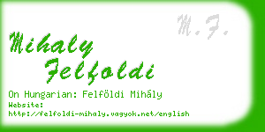 mihaly felfoldi business card