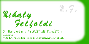 mihaly felfoldi business card